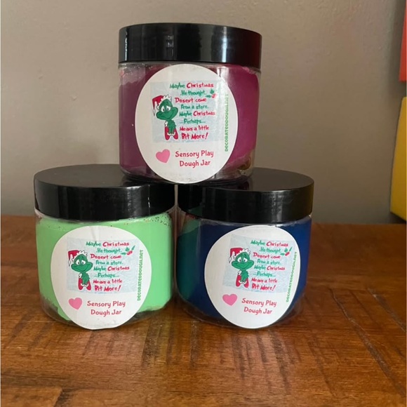 Play-Doh Other - Grinch Sensory Play Dough Trio — Pink, Green & Blue Jars